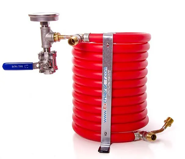 Maxx counterflow wort chiller in the ready to brew configuration