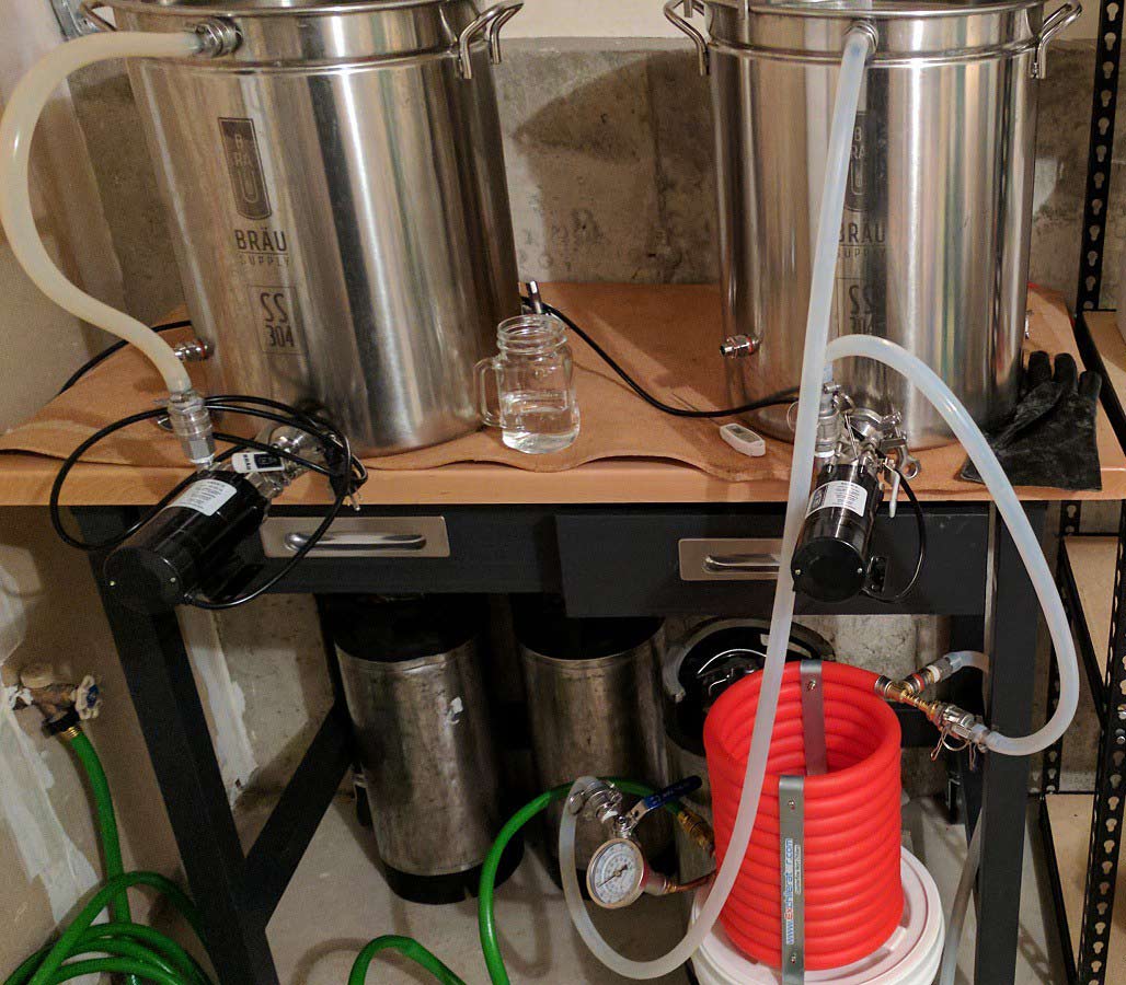 testing the Maxx counterflow wort chiller with the test setup from Brulosophy.com