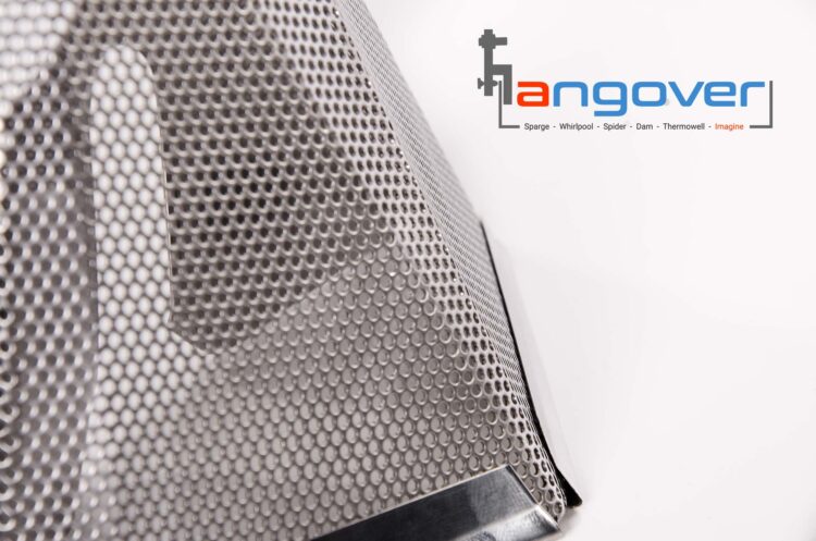 Closeup of the mesh screen that does the heavy lifting of our trub dam.