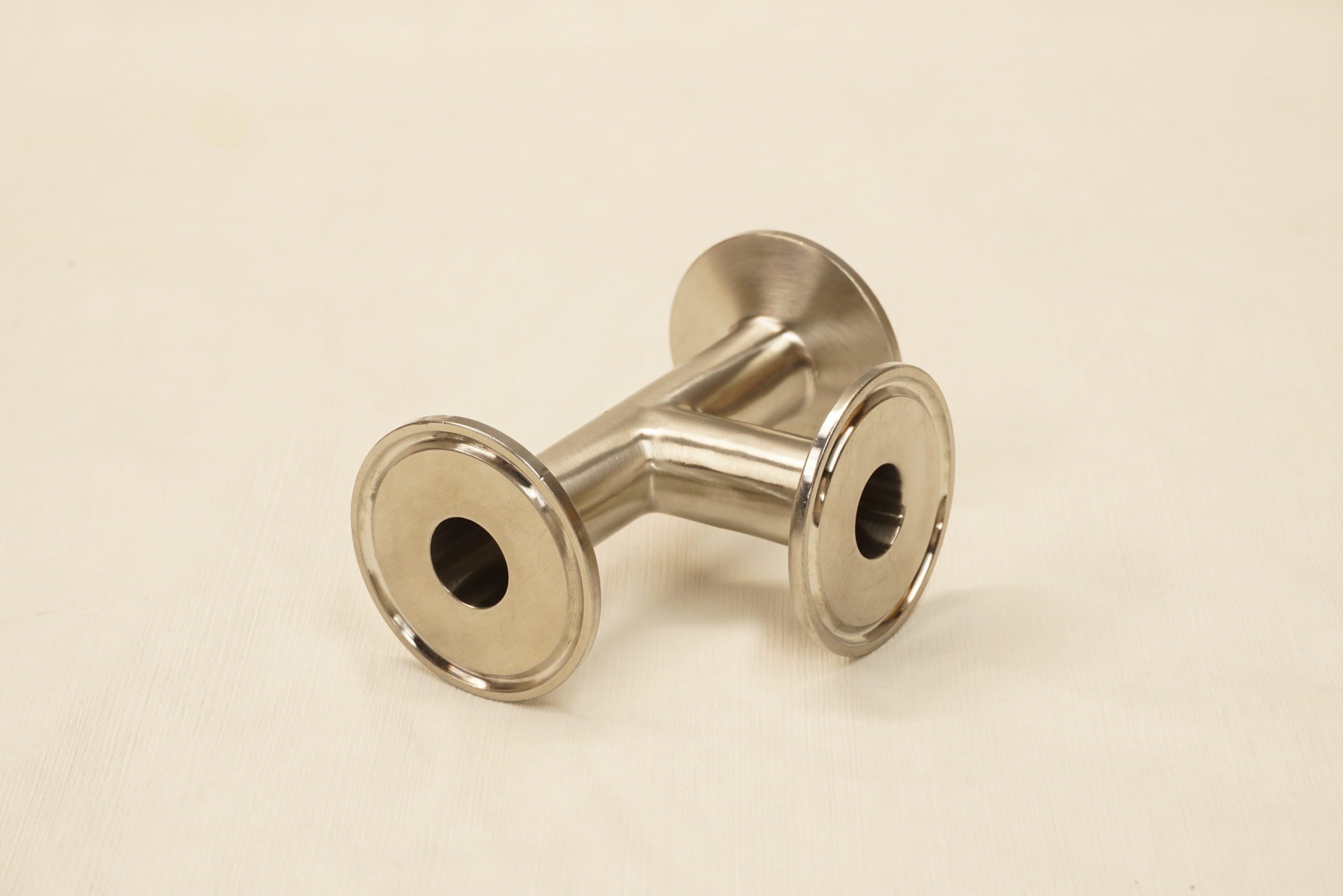 R 1.5" Tri Clamp Clover Tee Fitting 3-Way Tee 304 Stainless HFS 