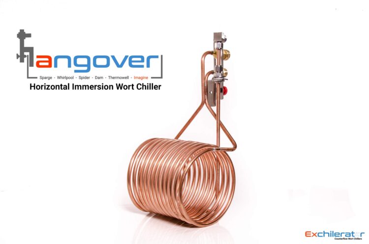 horizontal immersion wort chiller for the Hangover brew system.
