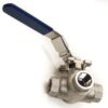 Three way ball valve 1/2" NPT