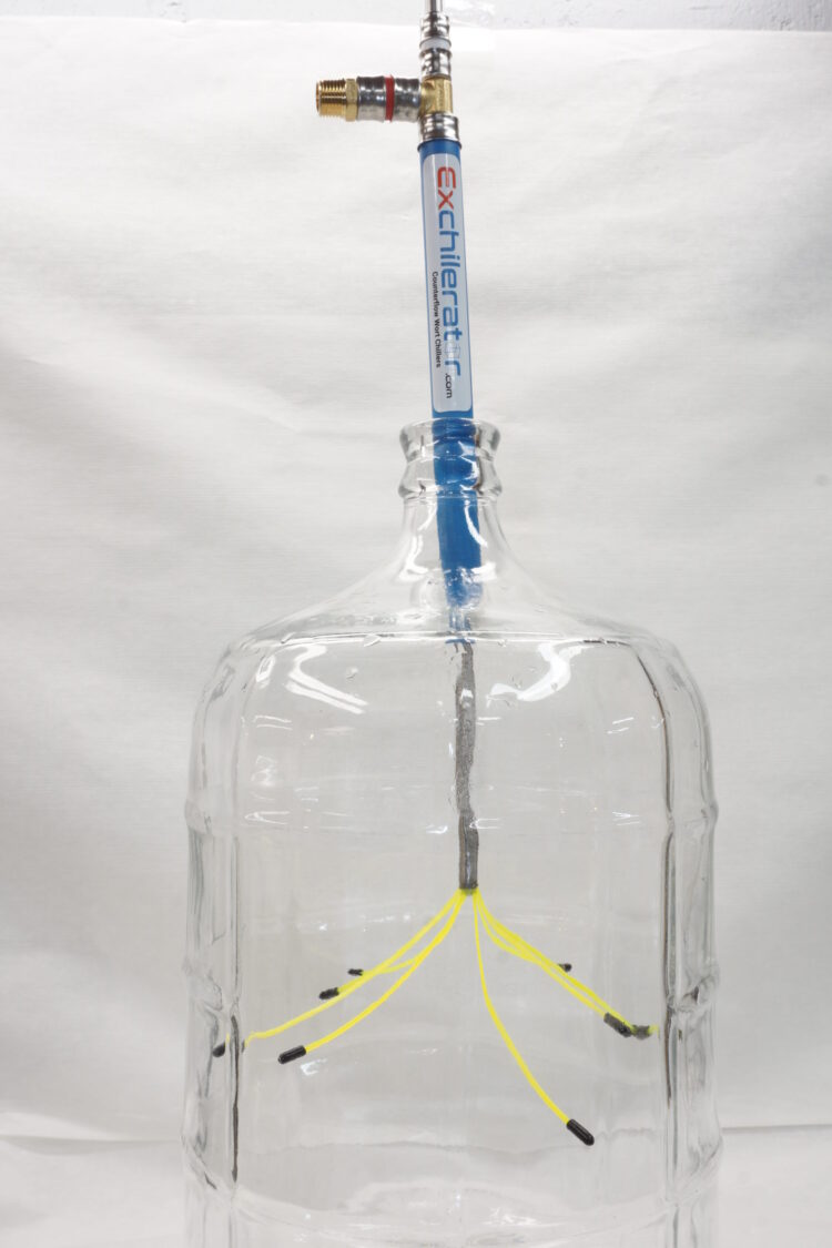 Turbonik brush in carboy and cleaning.