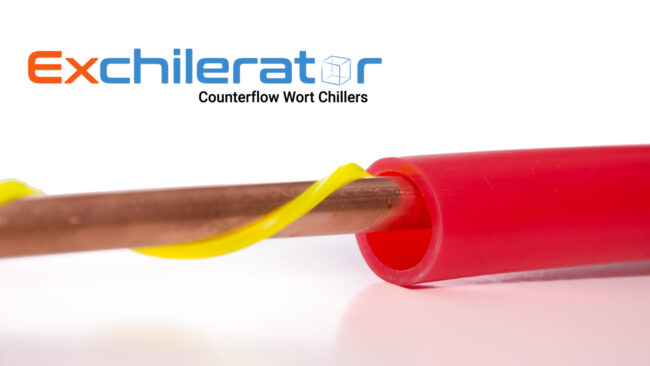 helical wrap on the inner tube of the Exchilerator counterflow wort chiller.